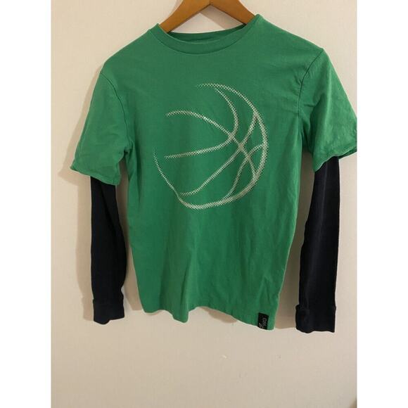 Vintage Gap Long Sleeve T Green And Navy Boys Xxl - Picture 1 of 4